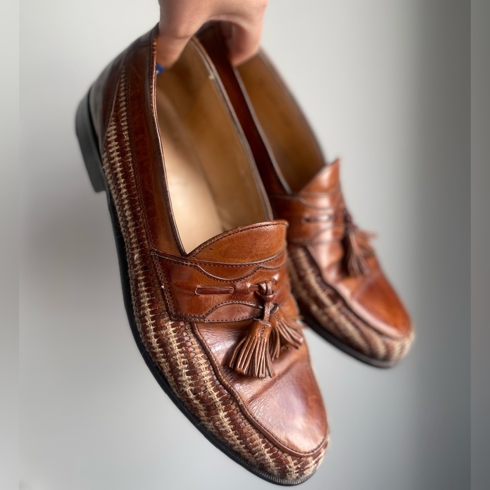 Johnston & Murphy Men’s woven loafers with tassel size 10.5 M